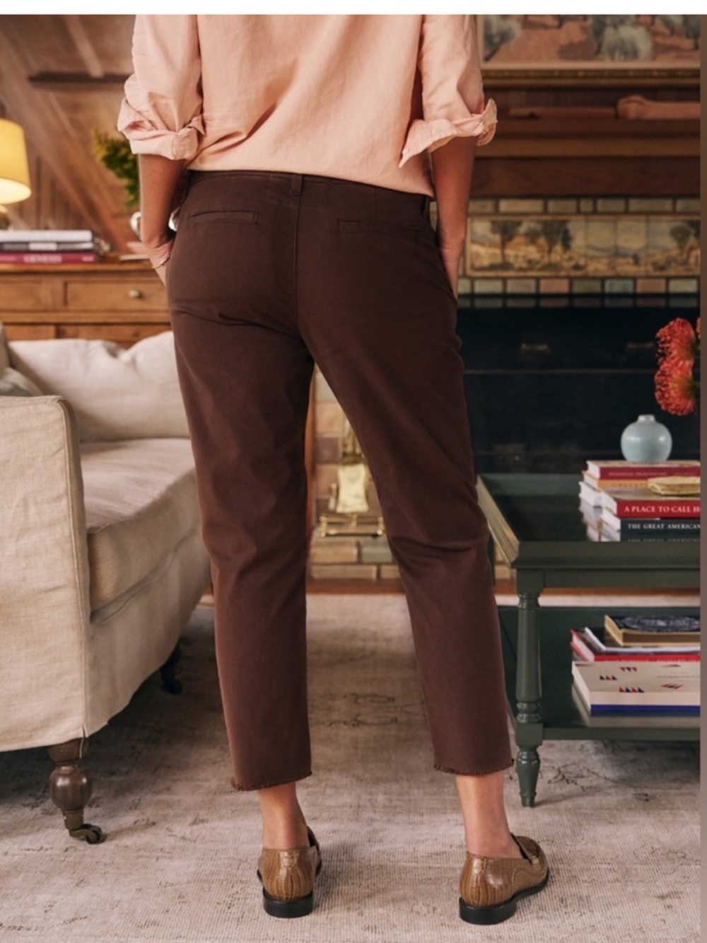 Frank & Eileen Wicklow The Italian Chino in Chocolate sz 6 - Picture 2 of 3